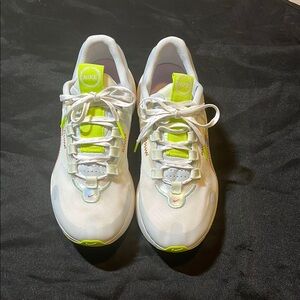 Nike White and Neon Green Sneakers
